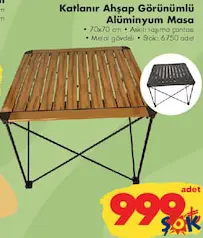 KATLANIR AHŞAP GÖRÜNÜMLÜ ALÜMİNYUM MASA 70X70 CM indirimli fiyat KATLANIR AHŞAP GÖRÜNÜMLÜ ALÜMİNYUM MASA 70X70 CM fiyat ve kampanya bilgisi
